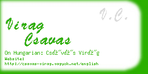 virag csavas business card